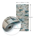 Самоклеючі шпалери 2800х500х1,5мм Бірюзова катеринославська цегла (D) SW-00001943 - Зображення 8