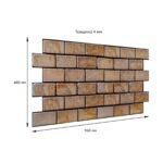 Декоративна ПВХ панель цегла 960х480х4мм Коричневий мармур SW-00001428 - Зображення 3