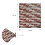 Декоративна 3D панель 700х770х3мм Коричнева цегла піщаник (340) SW-00000531 - Зображення 3