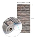 Самоклеючі шпалери 2800х500х1,5мм Коричнева катериновлавська цегла (D) SW-00001786 - Зображення 3