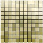 Самоклеюча алюмінієва плитка 300х300х3мм Зелене золото мозаїка SW-00001168