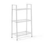 Стелаж-етажерка триярусний з металу 60х33х110см Білий SW-00002103