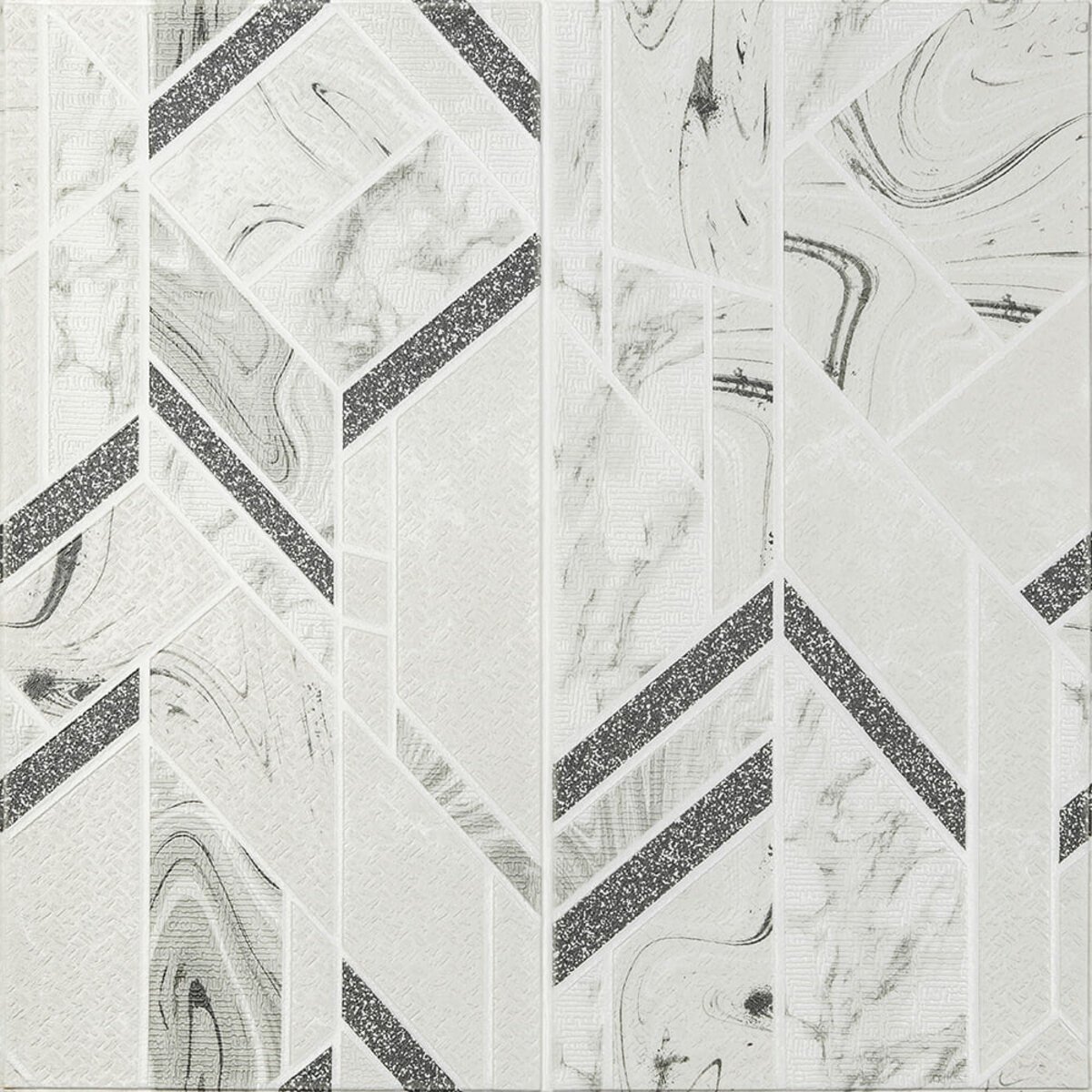 2f256254a1-1_resize_1200x1200 Панель стінова 3D 680х680х4мм Абстракція сіра SW-00001990 - Зображення 1