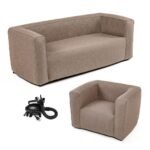 Комплект надувних меблів диван і крісло Коричневий SW-00002656