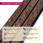 Рейка декоративна PS 2900х115х12мм Темно-коричневий із золотими вкрапленнями SW-00001737 - Зображення 5