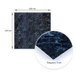 Декоративна ПВХ плита 600х600х3мм Чорний мармур (S) SW-00001625 - Зображення 3