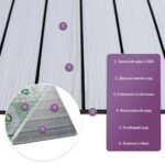 Покриття вінілове самоклеюче 3D рейки 600х600х2,8мм Білий графіт SW-00002193 - Зображення 2