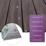 Покриття вінілове самоклеюче 3D рейки 600х600х2,8мм Димчастий каштан SW-00002195 - Зображення 2