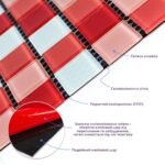 Мозаїка з декоративного скла 298х298х4,5мм Червона SW-00002367 - Зображення 2