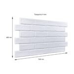 Декоративна ПВХ панель 960х480х4мм Біла цегла SW-00001427 - Зображення 3