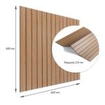 Покриття вінілове самоклеюче 3D рейки 600х600х2,8мм Теплий бурштин SW-00002205 - Зображення 3