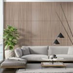 Покриття вінілове самоклеюче 3D рейки 600х600х2,8мм Тік горіховий SW-00002202 - Зображення 6