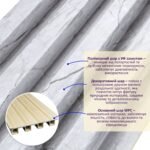 Рейка декоративна WPC стінова 3000х165х23мм Мармур SW-00001862 - Зображення 2