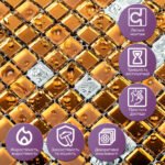 Мозаїка дзеркальна 298х298х4,5мм Мідна SW-00002370 - Зображення 4