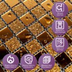 Мозаїка з декоративного скла 298х298х4,5мм Оранж SW-00002360 - Зображення 4