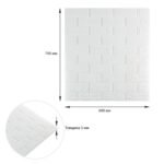3D панель самоклеюча 690х780х5мм цегла Білий (001-5) SW-00000029 - Зображення 3