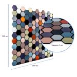 Самоклеюча алюмінієва плитка 300х300х3мм Кольорова SW-00001935 - Зображення 3