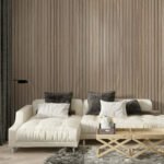 Покриття вінілове самоклеюче 3D рейки Тік Горіховий 600х2900х3мм SW-00002906 - Зображення 6