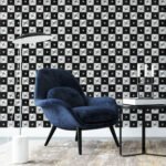 Самоклеюча алюмінієва плитка 300х300х3мм Чорно-срібна зі стразами SW-00001773 - Зображення 5