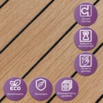 Покриття вінілове самоклеюче 3D рейки 600х600х2,8мм Теплий бурштин SW-00002205 - Зображення 5