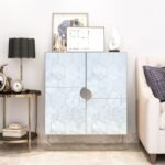 Самоклеюча плівка 0,45х10м х 0,07мм Малахітовий мармур золоті соти SW-00001214 - Зображення 5