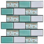 Декоративна ПВХ плитка на самоклейці 300х300х5мм М'ятна, ціна за 1 шт. (СПП-505) SW-00001139