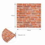 Декоративна 3D панель самоклейка 700х770х3мм Руда Катеринославська цегла (044-3) SW-00000696 - Зображення 3