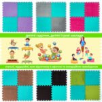 Підлога-пазл плюшевий 30х30х1см М'ятний SW-00002088 - Зображення 7
