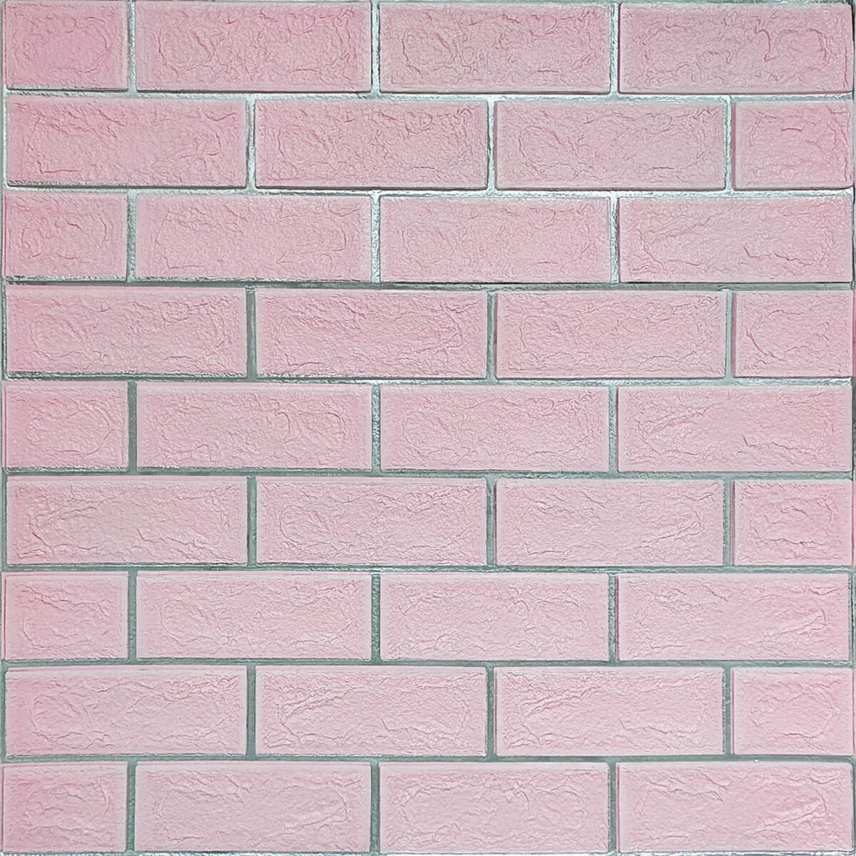 4274db693e-1_resize_1200x1200 Панель стінова 700х700х5мм Рожева цегла зі сріблом SW-00001501 - Зображення 1
