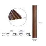 Рейка декоративна WPC стінова 3000х165х23мм Каштан SW-00001536 - Зображення 8