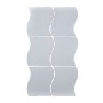 Дзеркальний декор акриловий самоклеючий 140*190мм срібло, 6шт (D) SW-00002510