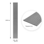 Панель-рейка в рулоні 2900х350х6мм Срібло SW-00002072 - Зображення 3