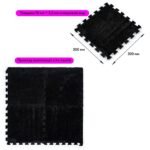 Підлога-пазл плюшевий 30х30х1см Чорний (D) SW-00002078 - Зображення 2