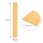 Панель-рейка в рулоні 2900х350х6мм Жовто-пісочний SW-00002071 - Зображення 3