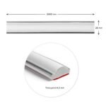 Молдинг 3000х20х8,5 мм Білий зі сріблом SW-00002674 - Зображення 2