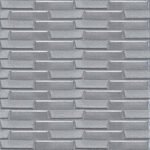 Самоклеюча 3D панель 1960x700x5мм Кладка Срібло SW-00001365 - Зображення 2