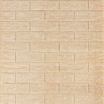 Самоклеюча декоративна 3D панель 700х770х5мм Бежева смужка цегла (184) SW-00000489