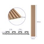 Рейка декоративна WPC стінова 3000х165х23мм Дуб SW-00001855 - Зображення 3