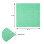 3D панель самоклеюча 700х770х5мм цегла М'ята (012-5) SW-00000148 - Зображення 3