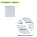 Дзеркальний декор акриловий самоклеючий срібло,6 шт(D) SW-00002526 - Зображення 3