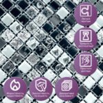 Мозаїка дзеркальна 298х298х4,5мм Срібло SW-00002371 - Зображення 4