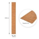 Панель-рейка в рулоні 2900х350х6мм Дерево SW-00002073 - Зображення 3