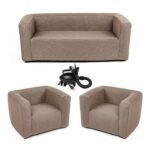 Комплект надувних меблів диван і 2 крісла Коричневий SW-00002657