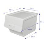 Контейнер для зберігання 45.5х38х31см Білий SW-00002420 - Зображення 3