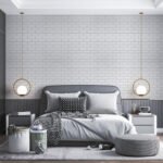 Панель стінова 700х700х4мм Біла цегла зі сріблом SW-00001502 - Зображення 6