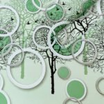 Плівка самоклеюча на паперовій основі 0,45х10м х 0,07мм Чорні та зелені дерева SW-00002440 - Зображення 3