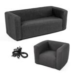 Комплект надувних меблів диван і крісло Сірий SW-00002658