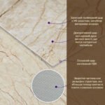 Декоративна ПВХ плита 600х600х3мм Світло-бежевий мармур (S) SW-00001629 - Зображення 2