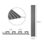 Рейка декоративна WPC стінова 3000х165х23мм Вугілля SW-00001534 - Зображення 9