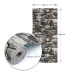 Самоклеючі шпалери 2800х450х1,5мм Сіра цегла SW-00000724 - Зображення 3